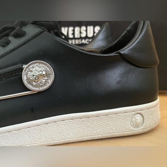 Versus Versace Black Safety Pin Sneakers - Picture 7 of 11